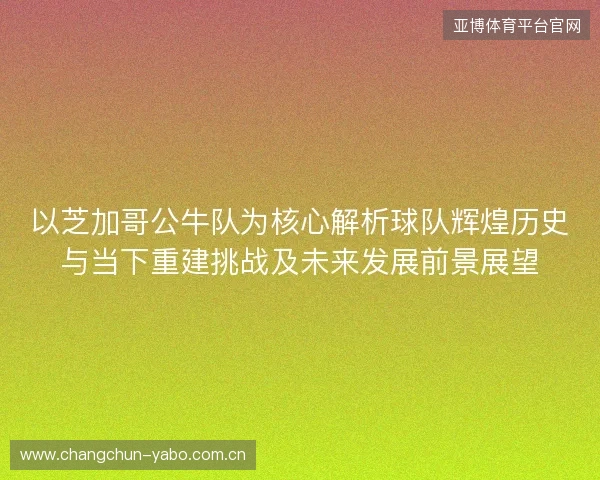 以芝加哥公牛队为核心解析球队辉煌历史与当下重建挑战及未来发展前景展望