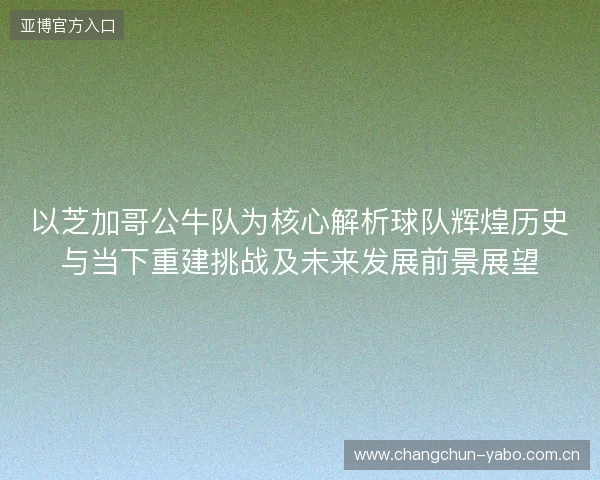 以芝加哥公牛队为核心解析球队辉煌历史与当下重建挑战及未来发展前景展望 以芝加哥公牛队为核心解析球队辉煌历史与当下重建挑战及未来发展前景展望